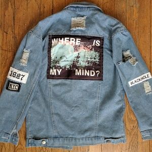 Unisex rough denim jacket